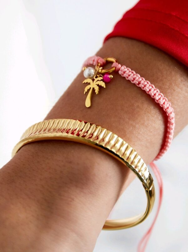 Palm paradise bracelet beige - Afbeelding 2