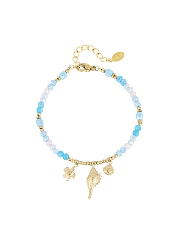 Shell show bracelet blue - Afbeelding 2