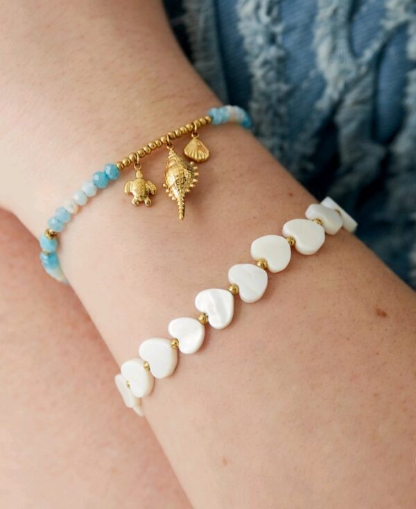 Shell show bracelet blue
