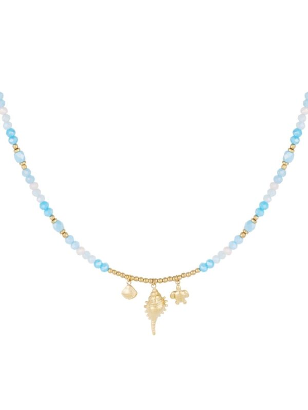 Shell show necklace blue - Afbeelding 2