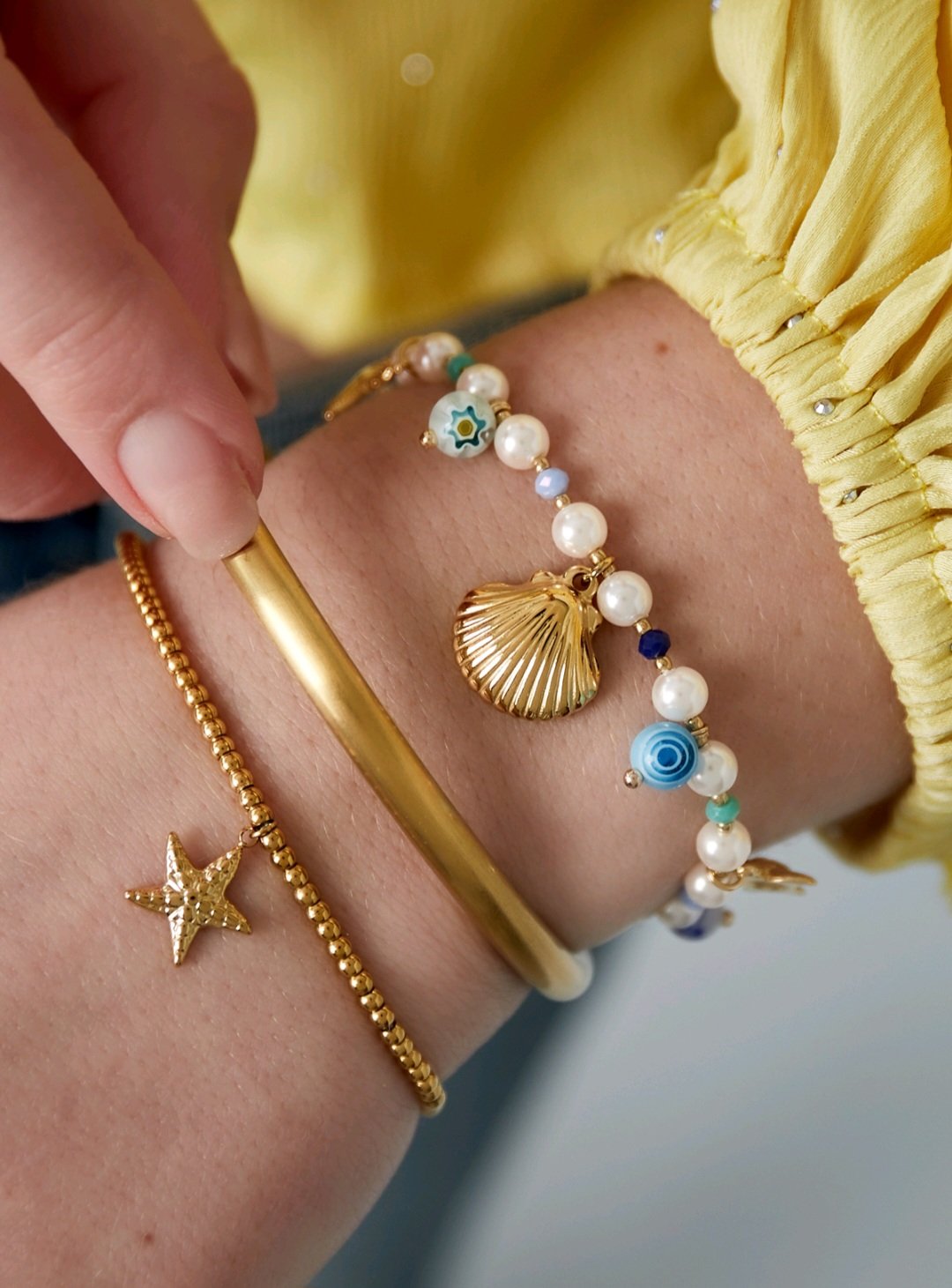 Turtle lover bracelet blue