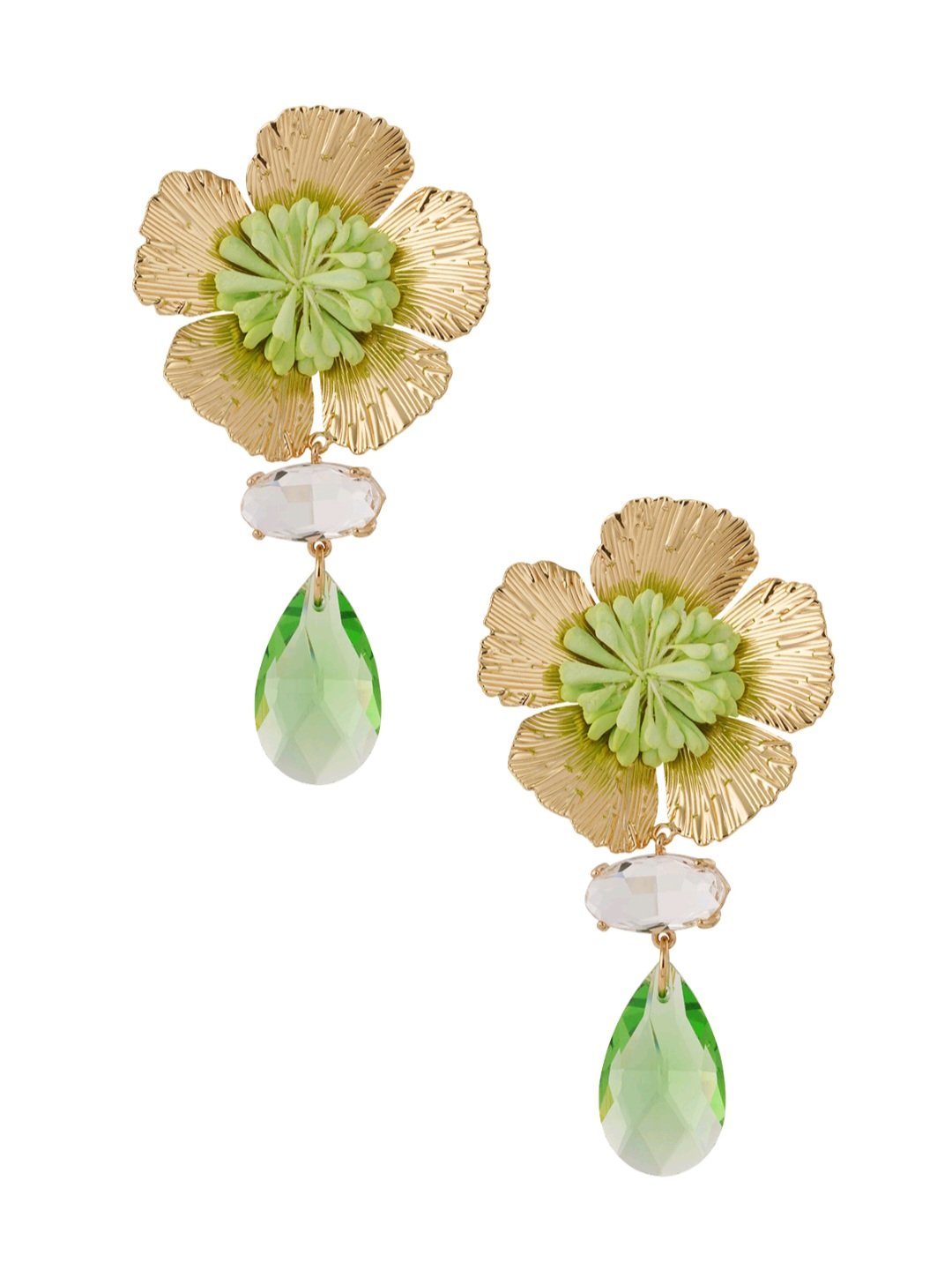 Blooming earrings green