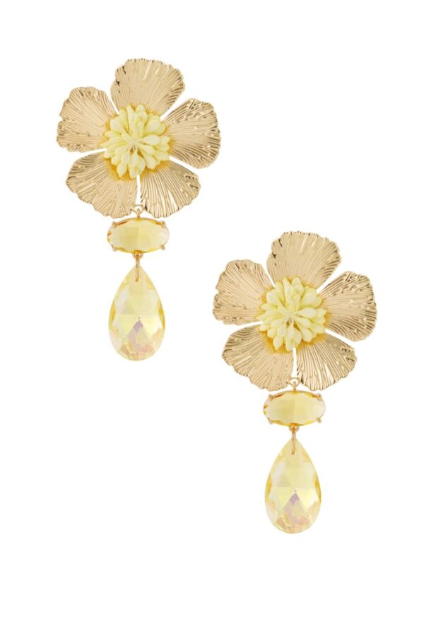 Blooming earrings yellow