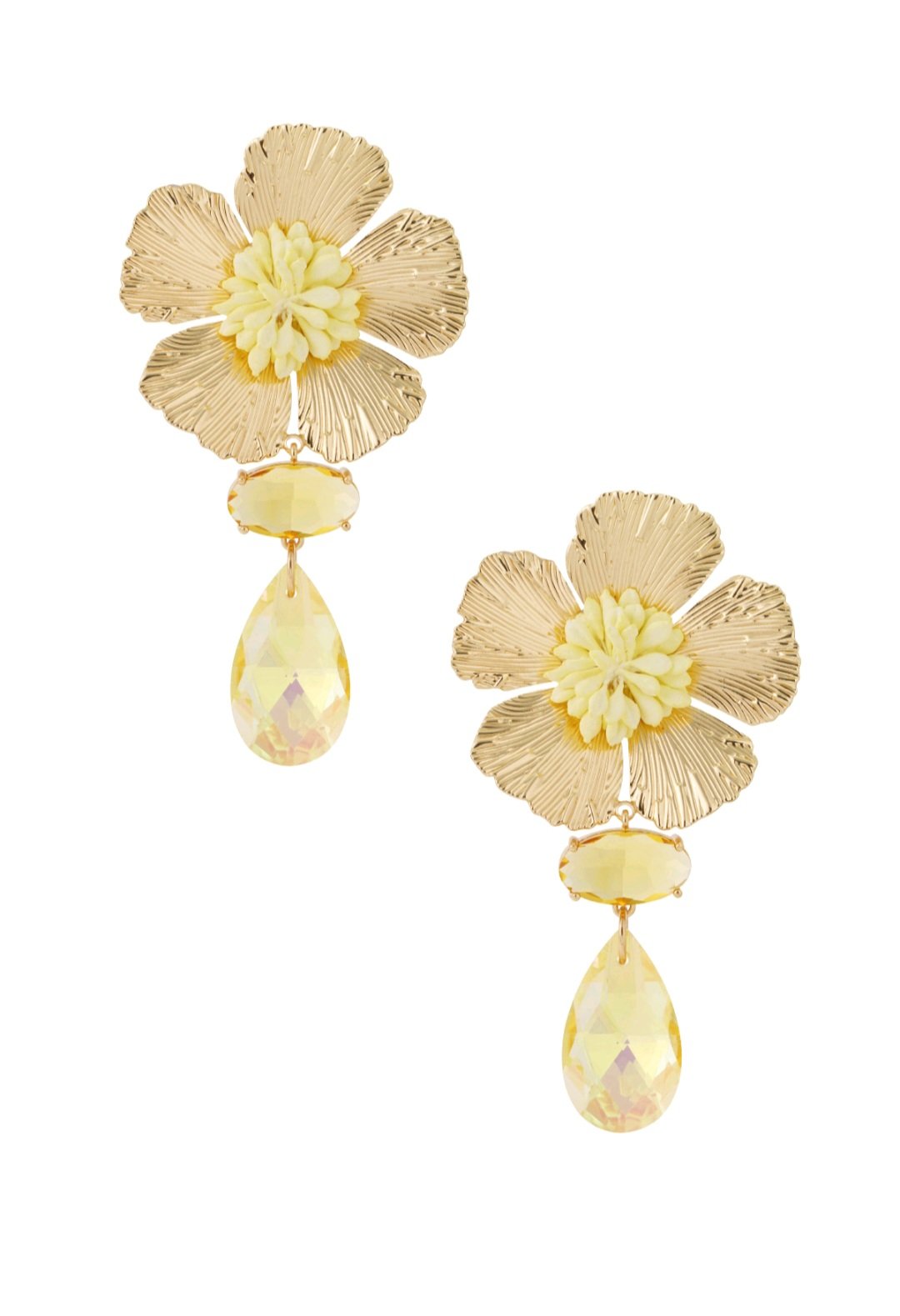 Blooming earrings yellow