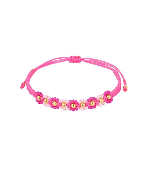 Flower power bracelet fushia
