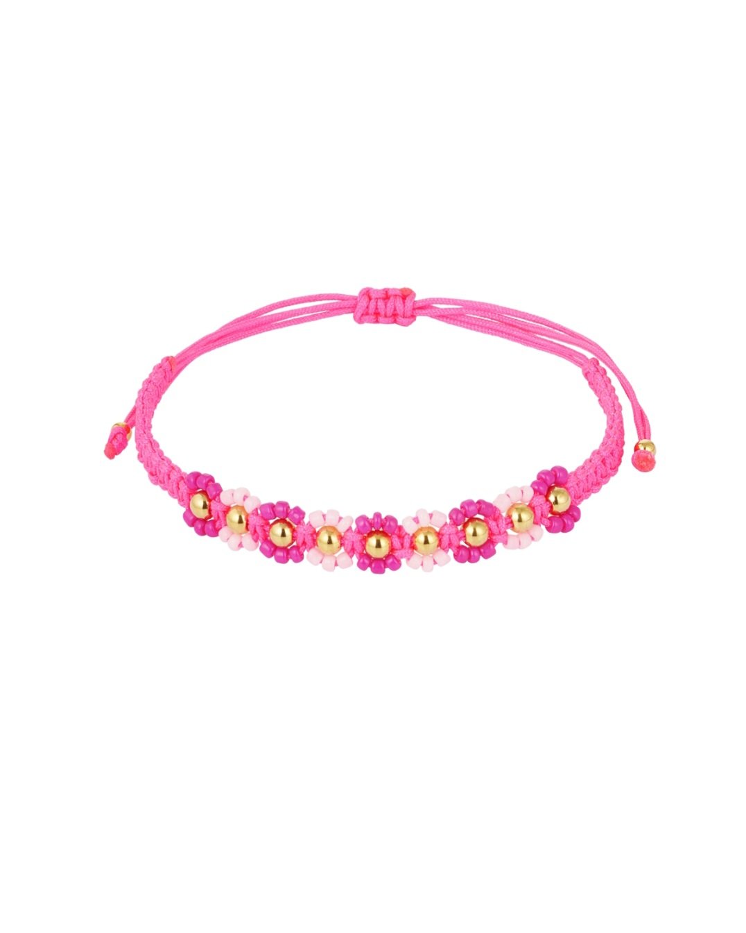 Flower power bracelet fushia