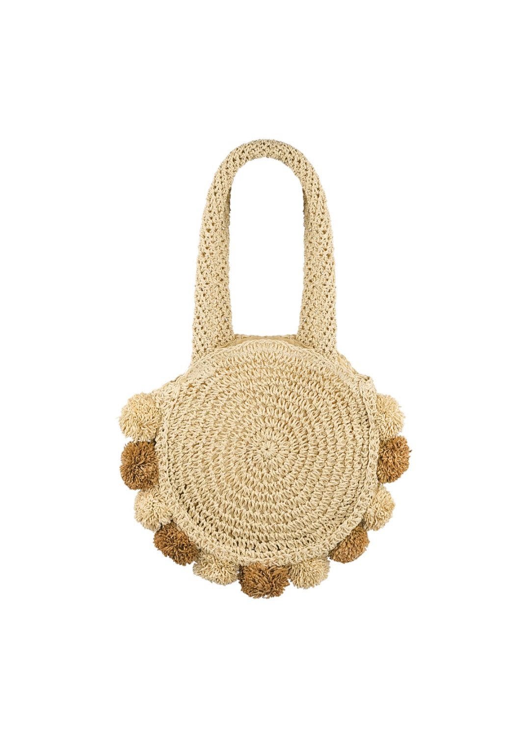 Pom pom beach strandtasje beige