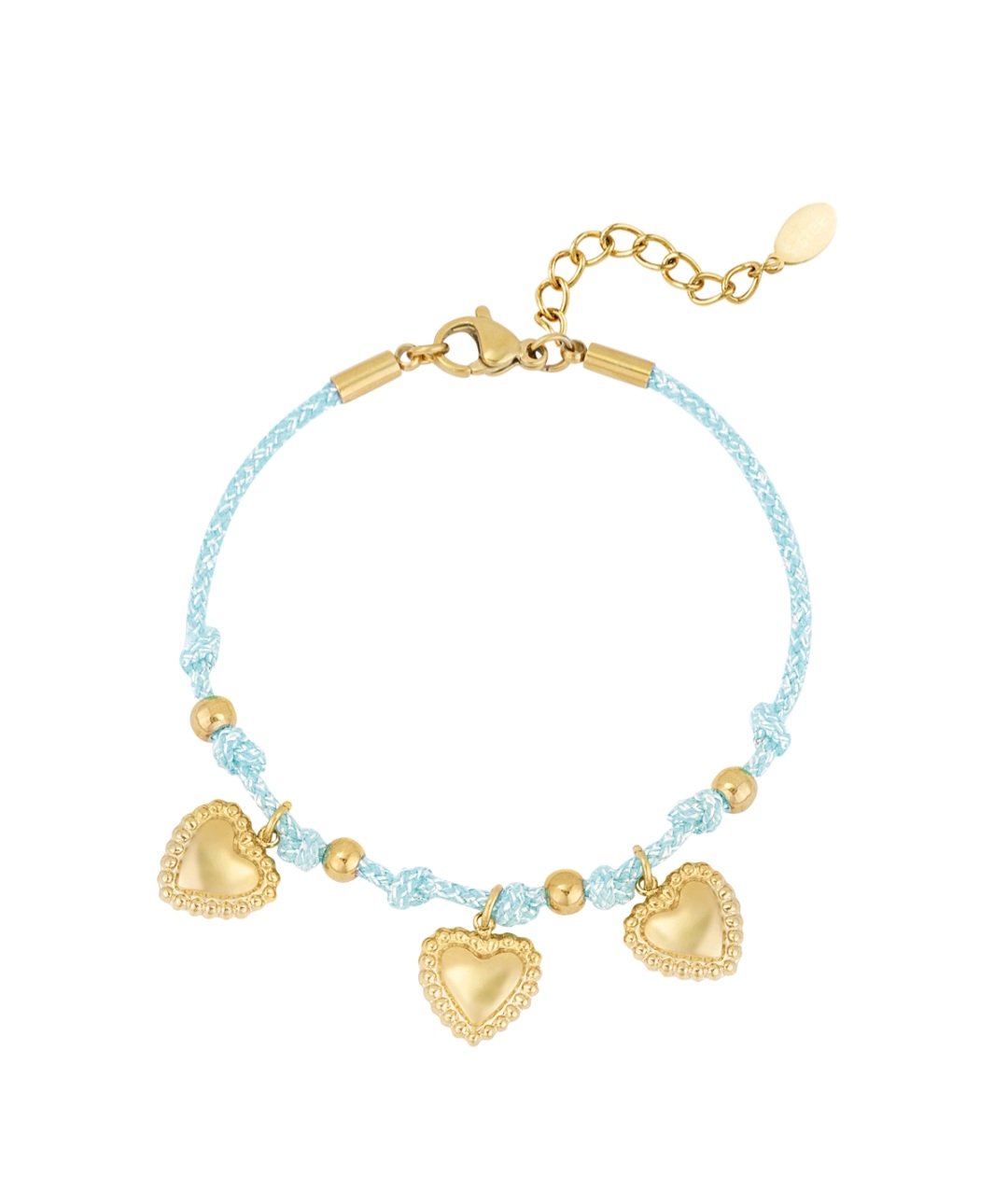 Love chain bracelet blue