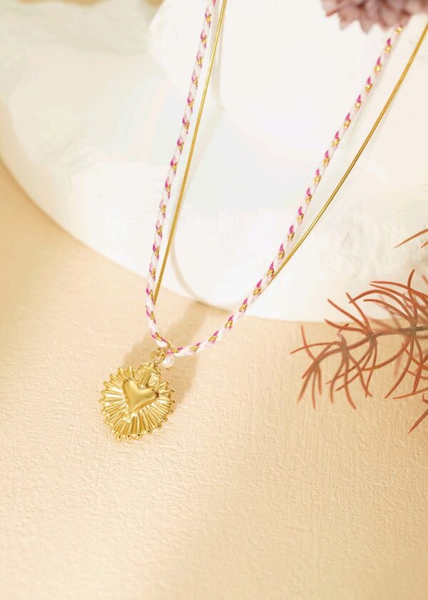Colorful heartbeat necklace - Afbeelding 2