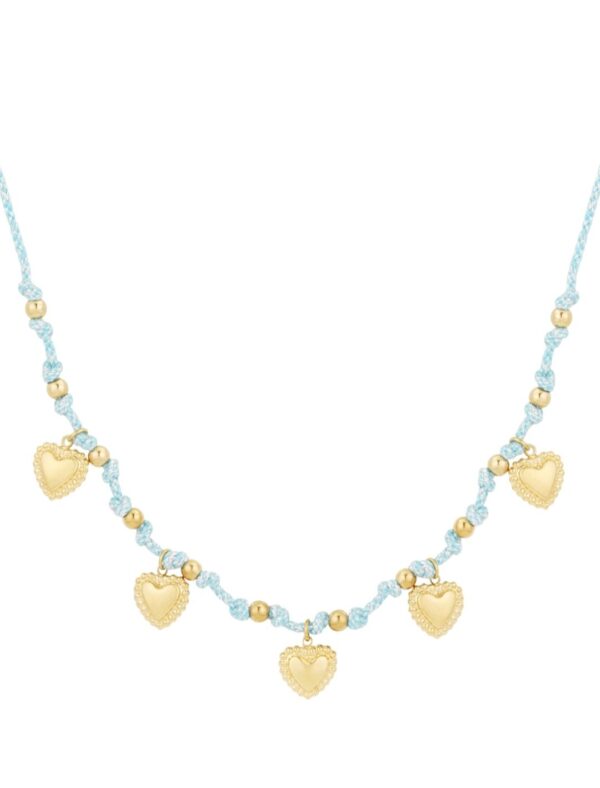 Love chain necklace blue - Afbeelding 2