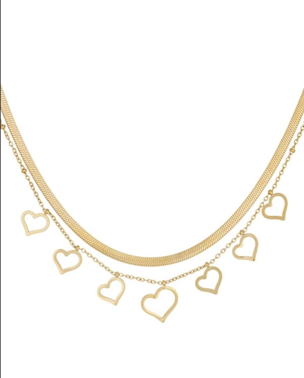 Chunky heart necklace - Afbeelding 2
