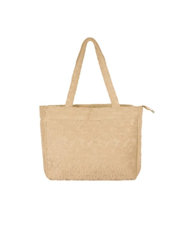 Flower medium shopping bag beige - Afbeelding 2