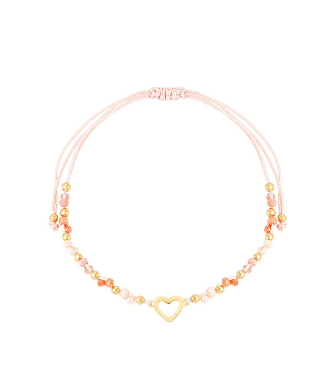Colorful heart bracelet Orange