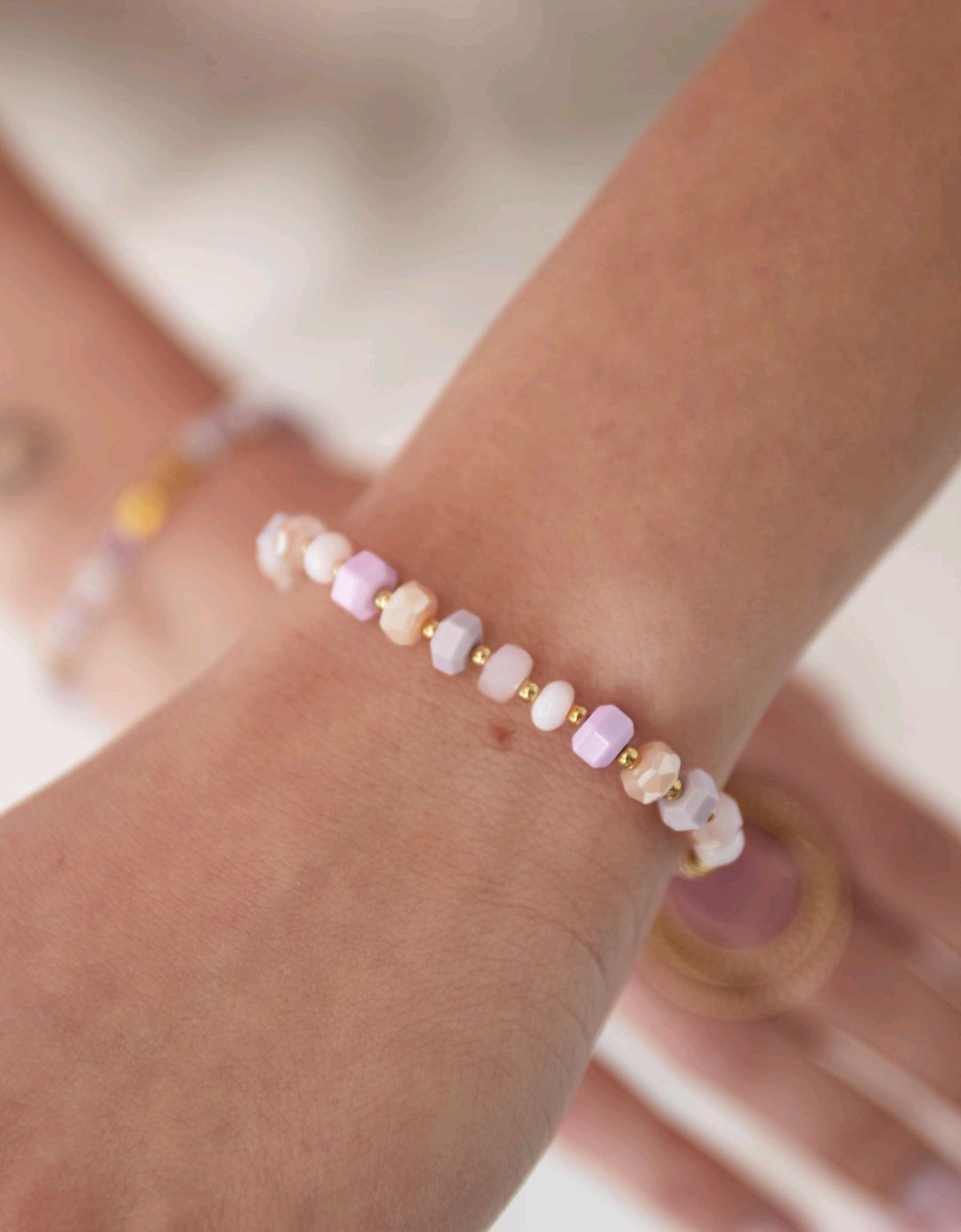 Colorful wrap bracelet pink