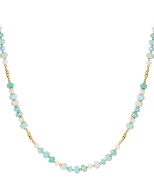 Colorful wrap necklace blue