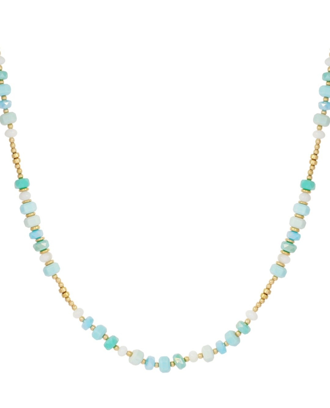Colorful wrap necklace blue