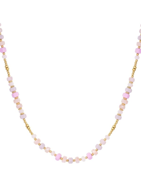 Colorful wrap necklace pink - Afbeelding 2
