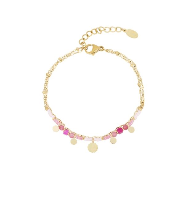 Charm bracelet pink - Afbeelding 2