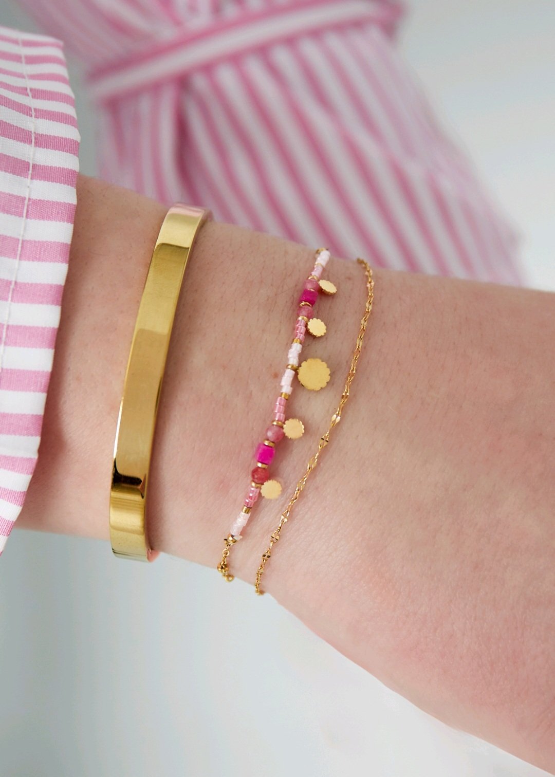 Charm bracelet pink