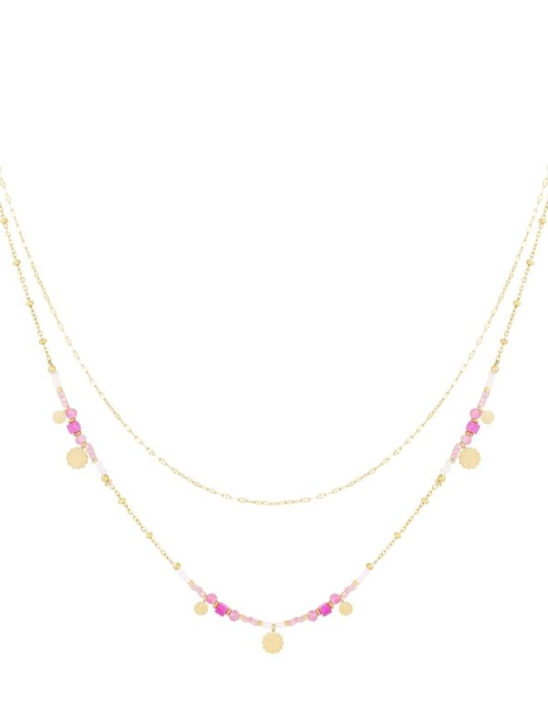 Charm necklace pink - Afbeelding 2