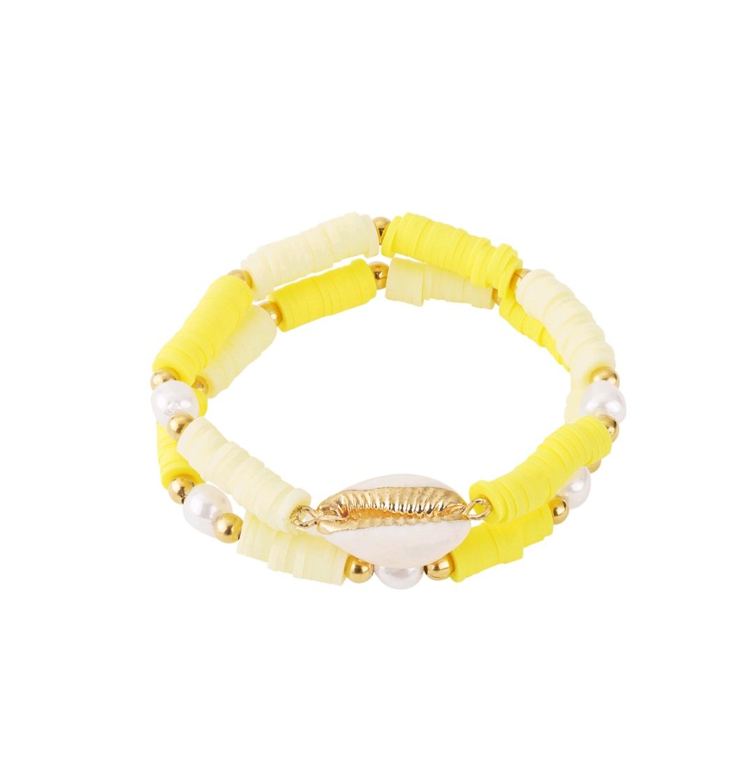 Blossom shell bracelet yellow