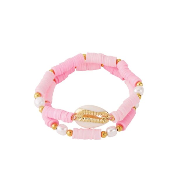 Blossom shell bracelet pink