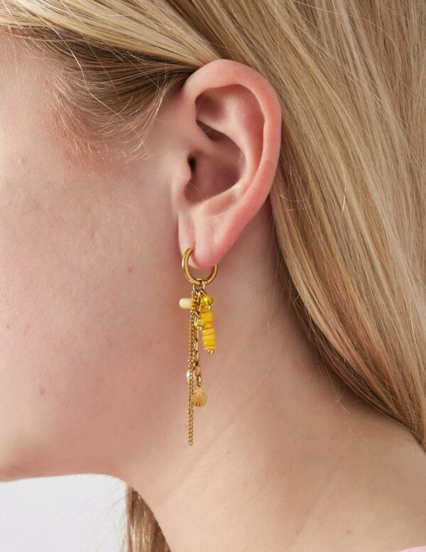 Ocean glow earrings yellow