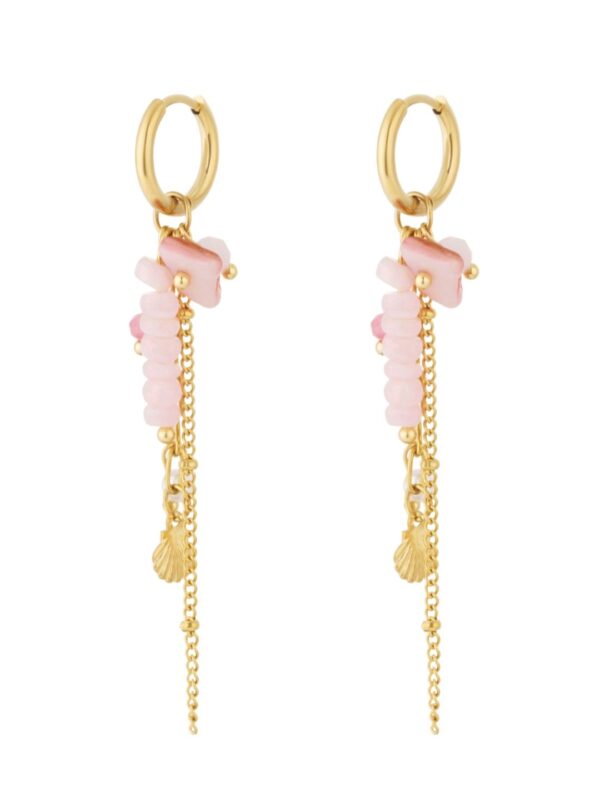 Ocean glow earrings pink