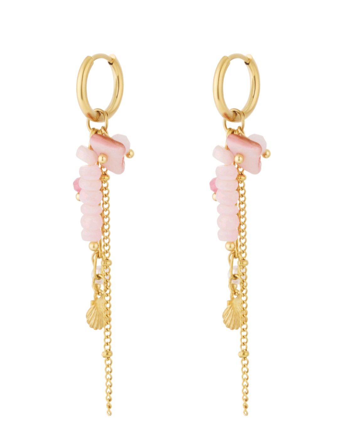 Ocean glow earrings pink