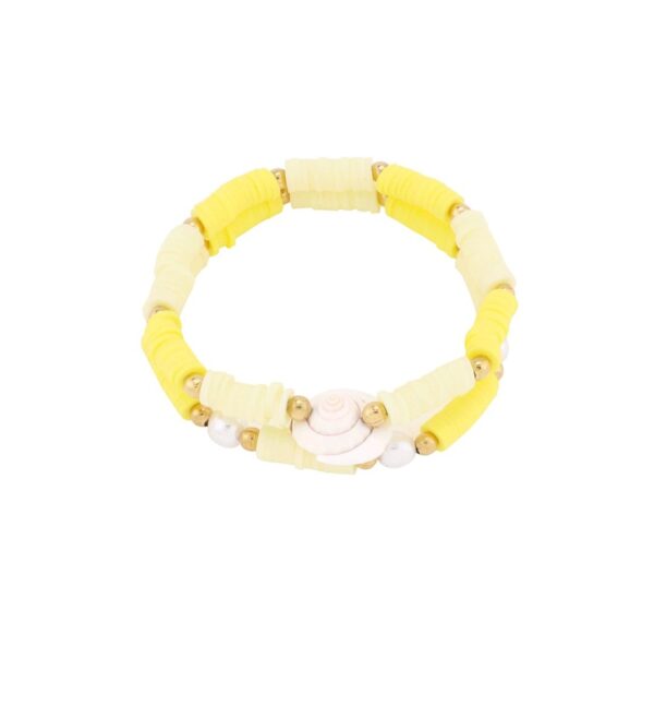 Double shell bracelet yellow